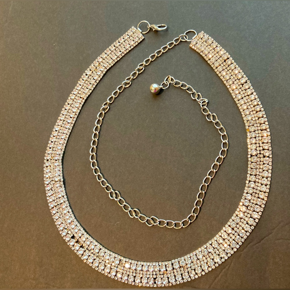 Vintage Rhinestone Belt in Silver - Picture 4 of 9